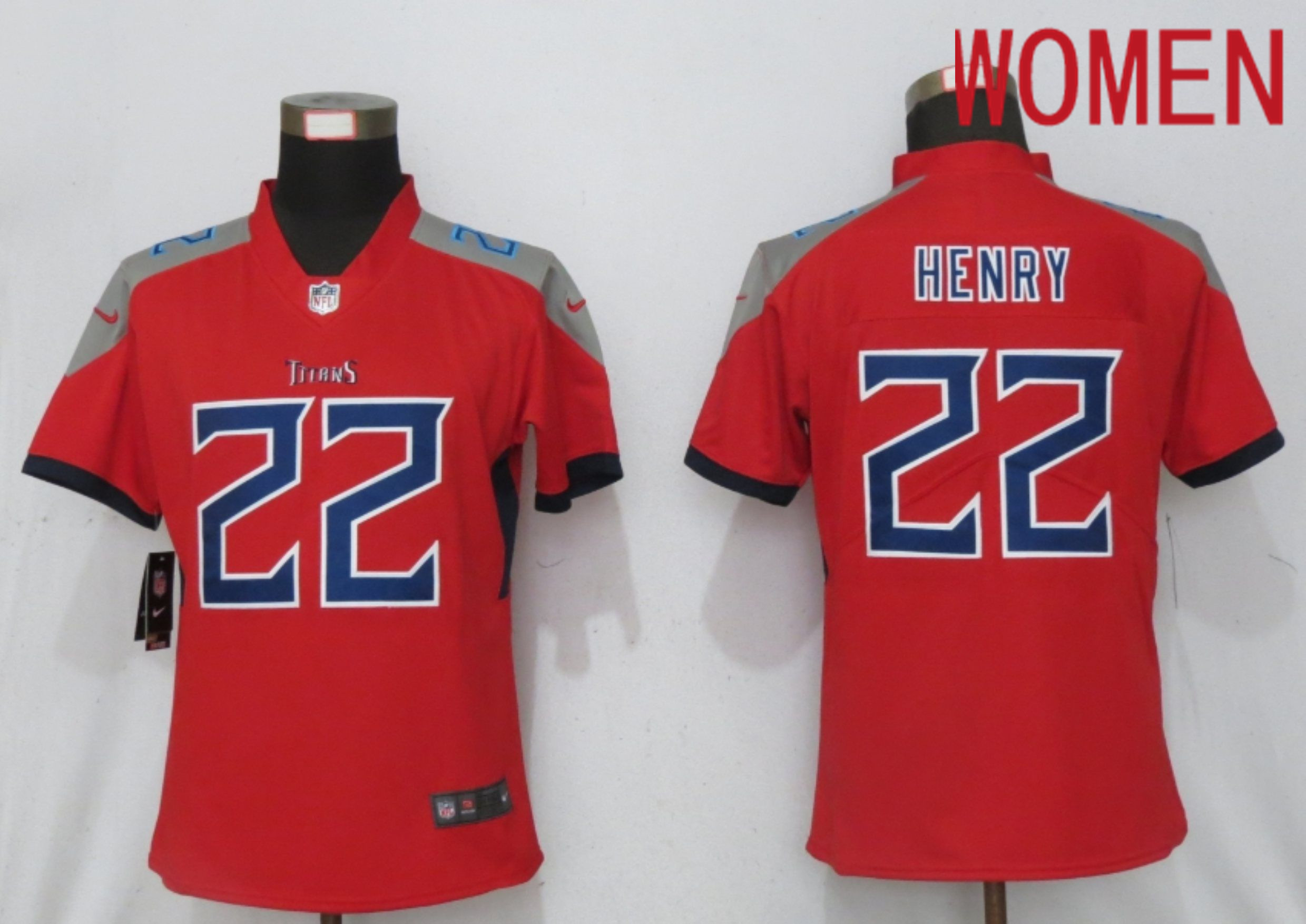 Women Tennessee Titans #22 Henry Red 2020 Vapor Untouchable Elite Playe Nike NFL Jersey->new york yankees->MLB Jersey